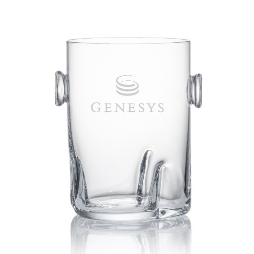 Drinkware - Barware - Wine Buckets - Crystalia Etched Clear Ice Bucket