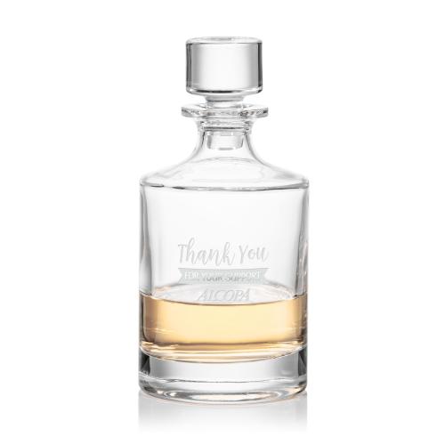 Drinkware - Barware - Decanters - Serene Pour 30oz Crystal Decanter Set