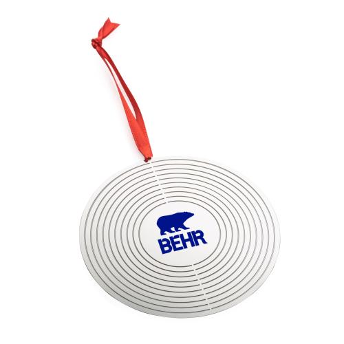 Home & Kitchen - Ornaments - GlitzPop Silver Round Ornament - Pad Print