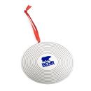 GlitzPop Silver Round Ornament - Pad Print