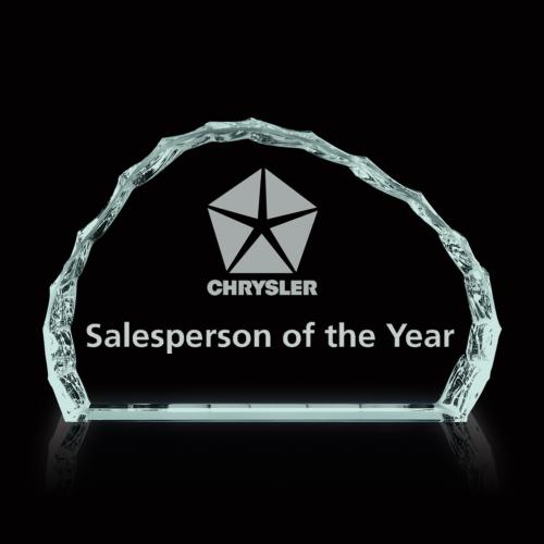 Desk & Office - Paperweights - IcedJade Summit Paperweight - Deep Etch