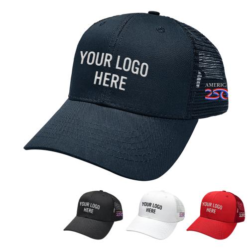 Apparel - Headwear - Caps - America250&trade; 6 Panel Trucker Cap