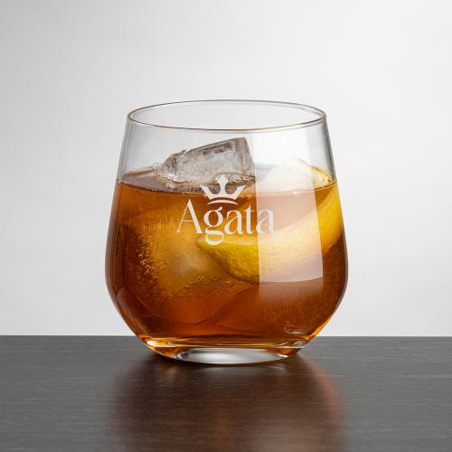 Drinkware - Barware - On the Rocks Glasses - EleganceO2R Crystal & Steel Gift Set