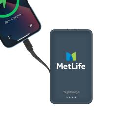 myCharge AMP Prong 10,000mAh Everything Built in Portable Charger - Blue - Travel Accessories