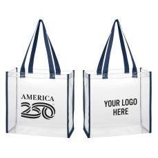 America250&trade; Clear EVA Tote Bag - Clear & Transparent