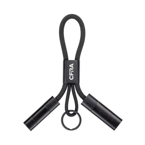 Technology - Charging Cables - ChargeLoop Keyring Multi-Cable Black