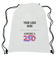 America250&trade; Non-Woven Recycled Hit Sports Pack - Drawstring Bags