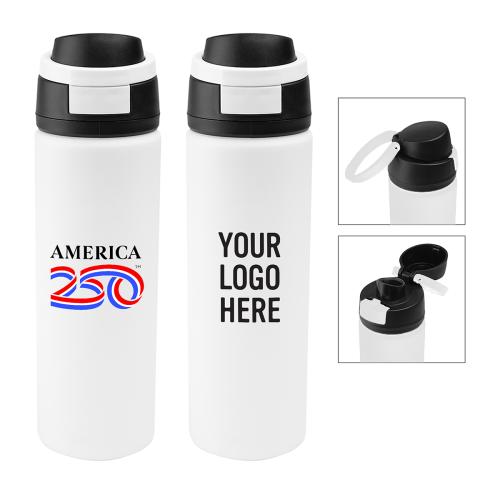 Drinkware - Metal Bottles - America250&trade; 24 Oz. Pop Sip Recycled Stainless Steel Bottle