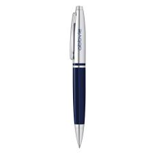 Cross Calais Ballpoint Pen - Chrome &amp; Blue Lacquer - Desk & Office