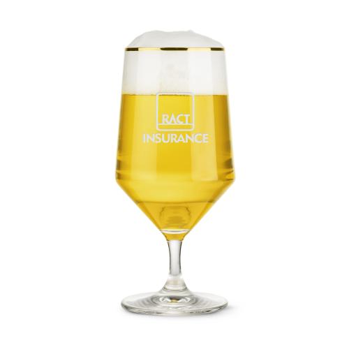 Drinkware - Barware - Beer Glasses & Stiens - GildedBrew 15oz Crystal Beer Glass