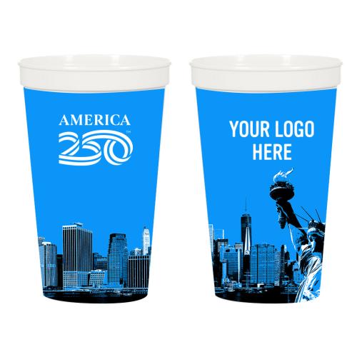 Drinkware - Cups - Plastic Cups - America250&trade; 22 Oz. Full Color Big Game Stadium Cup