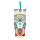 RECYCLED TEAL STRAW
