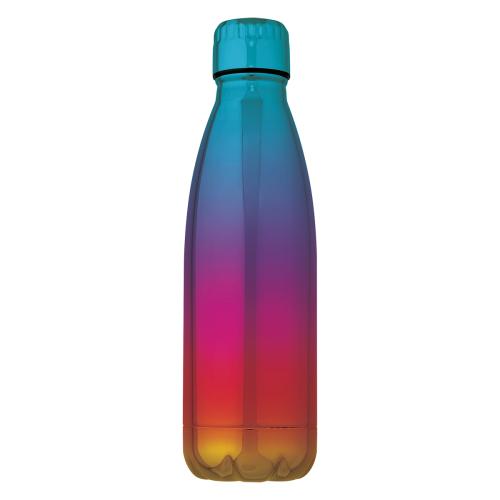 Drinkware - Metal Bottles - EcoSwirl 16oz Rainbow Steel Carabiner Bottle