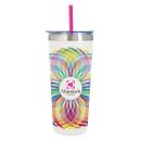 RECYCLED FUCHSIA STRAW