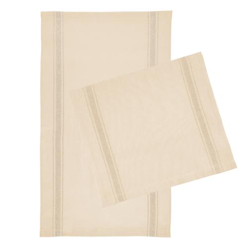 Home & Kitchen - StripeSavor Cotton Towel - Versatile Elegance
