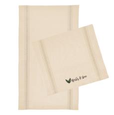 StripeSavor Cotton Towel - Versatile Elegance - Home & Kitchen