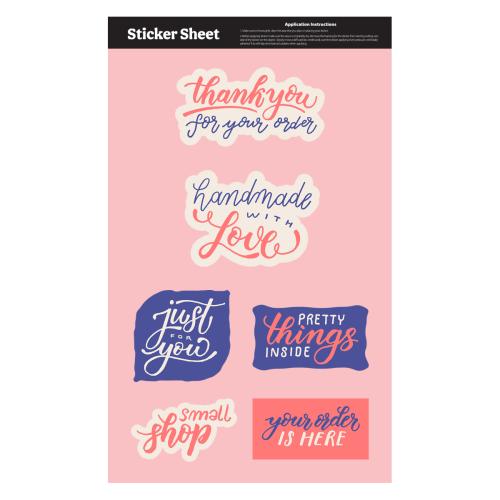 Tradeshow Accessories - Giveaways - Stickers - StickerCraft Custom Indoor 11.5x7 Sheet