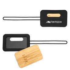 EcoVoyage Bamboo-Silicone Luggage Tag - Travel Accessories