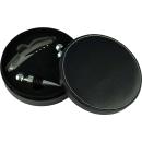 VinoLux Black Leather Wine Opener Set