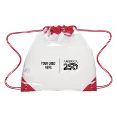 America250â¢ Touchdown Clear EVA Drawstring Backpack - Clear Bags