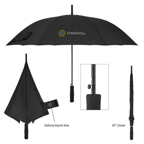Sports & Outdoors - Umbrellas - EcoBreeze 46 Auto Open rPET Umbrella