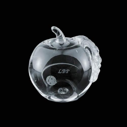 Desk & Office - Paperweights - Marble Luxe Apple Tribute Award - Clear