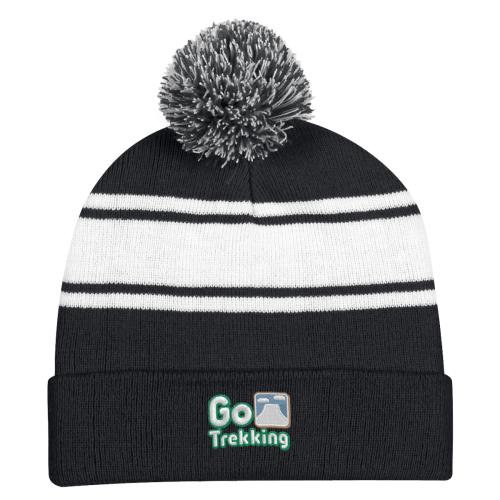 Apparel - Headwear - Beanies - PomChic Two-Tone Acrylic Beanie