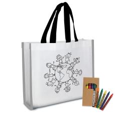 ColorSplash Reflective Tote with Crayons - Coloring