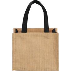 EcoCharm Mini Black Jute Tote - Tote Bags