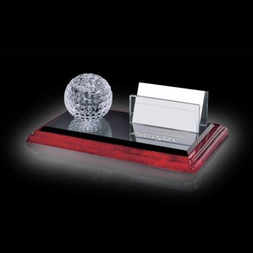 Desk & Office - Card Holders - CrystalSwing Rosewood Card Holder