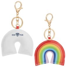 PrismGlow Rainbow Leather Keychain - Keychains