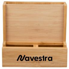 FSC® 100% Bamboo Photo Frame Desktop Organizer - Desk Accessories