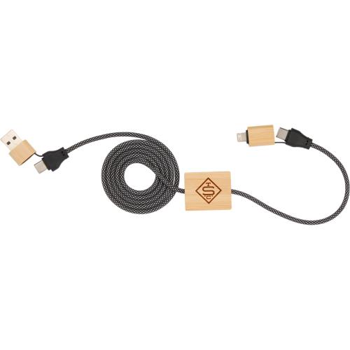 Technology - Charging Cables - FSC&reg; 100% Bamboo 5-in-1 100W Laptop Charging Cable