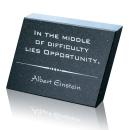 Granito Black Trapezoid Etch Paperweight