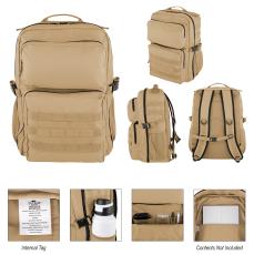 EcoWarrior Khaki Laptop Backpack - Nylon & Polyester