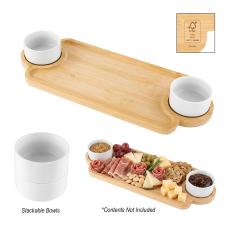 EcoServe Bamboo Tray & Porcelain Duo - Home & Kitchen
