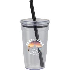 EcoSip 15oz Recycled Tumbler with Straw - Drinkware