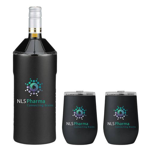 Drinkware - Sports Bottles - Vinglac&eacute;&reg; Wine Bottle Insulator & 2 Glass Gift Set