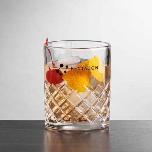 Drinkware - Barware - On the Rocks Glasses - Pescara Luxe Barware Set - Crystal & Steel Elegance