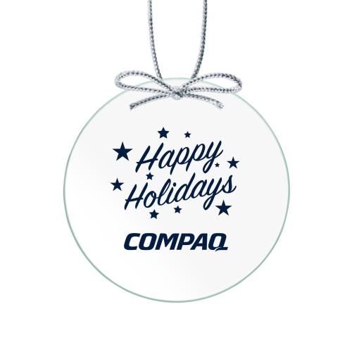 Home & Kitchen - Ornaments - GlacierGlow Glass Circle Ornament