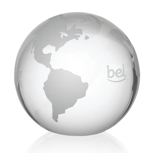 Desk & Office - Paperweights - FrostGlobe Etch Crystal Desk Sphere
