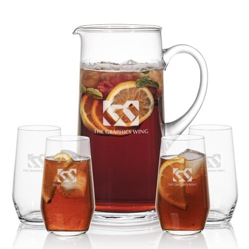 Drinkware - Barware - Gift Sets - Crystaleer 48oz Pitcher & Glass Set
