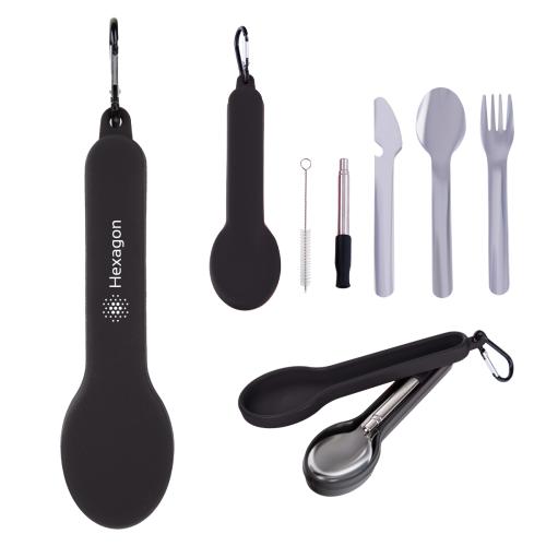 Home & Kitchen - Utensiles - Silicono TravelMate Cutlery Set