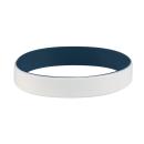 WHITE WITH NAVY BLUE;Blue Navy