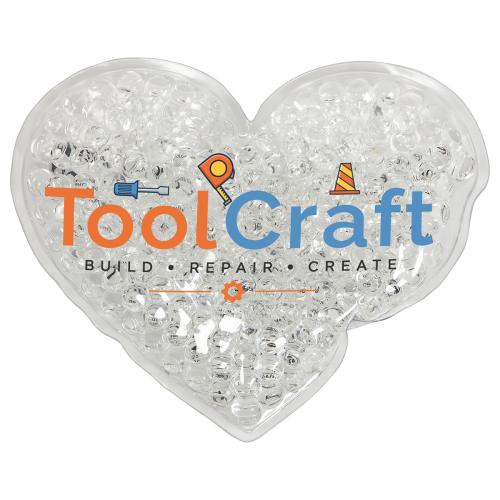 Health & Wellness - Hot and Cold Packs - Full Color Large Heart Aqua Pearls&trade; Hot/Cold Pack