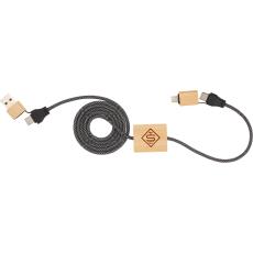 FSC® 100% Bamboo 5-in-1 100W Laptop Charging Cable - Charging Cables