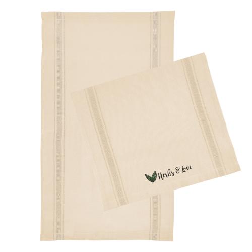 Home & Kitchen - StripeSavor Cotton Towel - Versatile Elegance