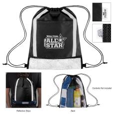 EcoReflect Recycled Drawstring Pack - Drawstring Bags