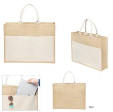 EcoChic Canvas Jute Carryall - Tote Bags