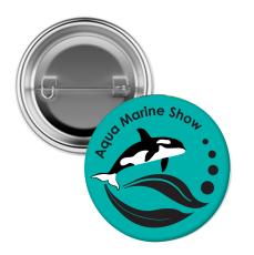 MystiPin 2.25 Silver Gloss Button - Tradeshow Accessories